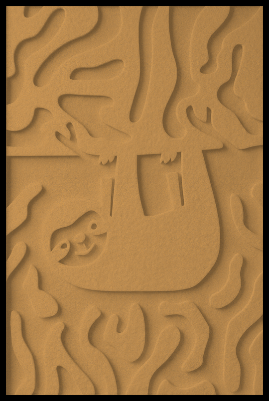 Luiaard opliggend – Gold (83)