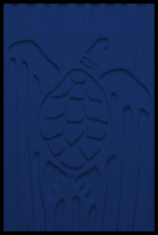 Schildpad inliggend – Dark Blue (01)
