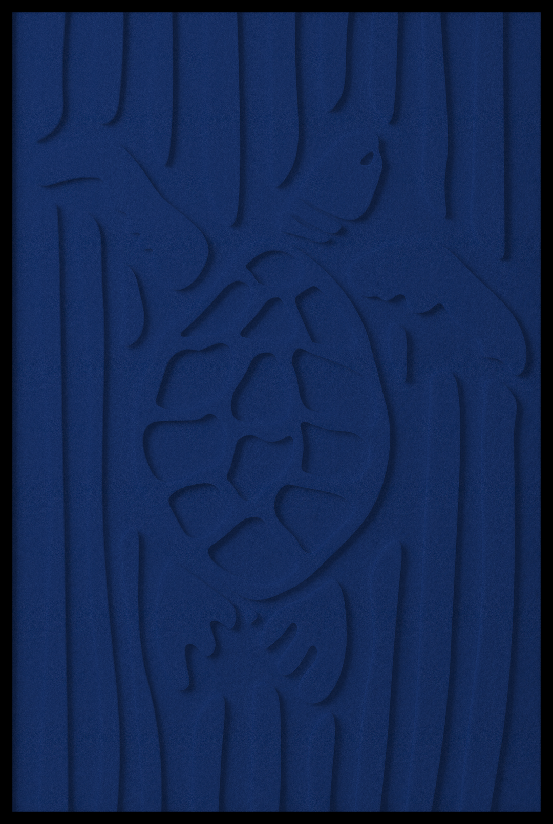 Schildpad opliggend – Dark Blue (01)