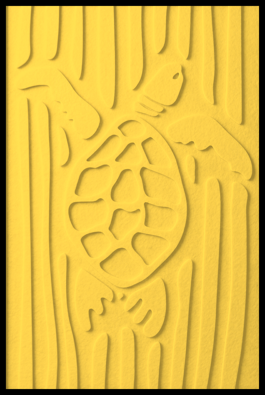Schildpad opliggend – Yellow (05)