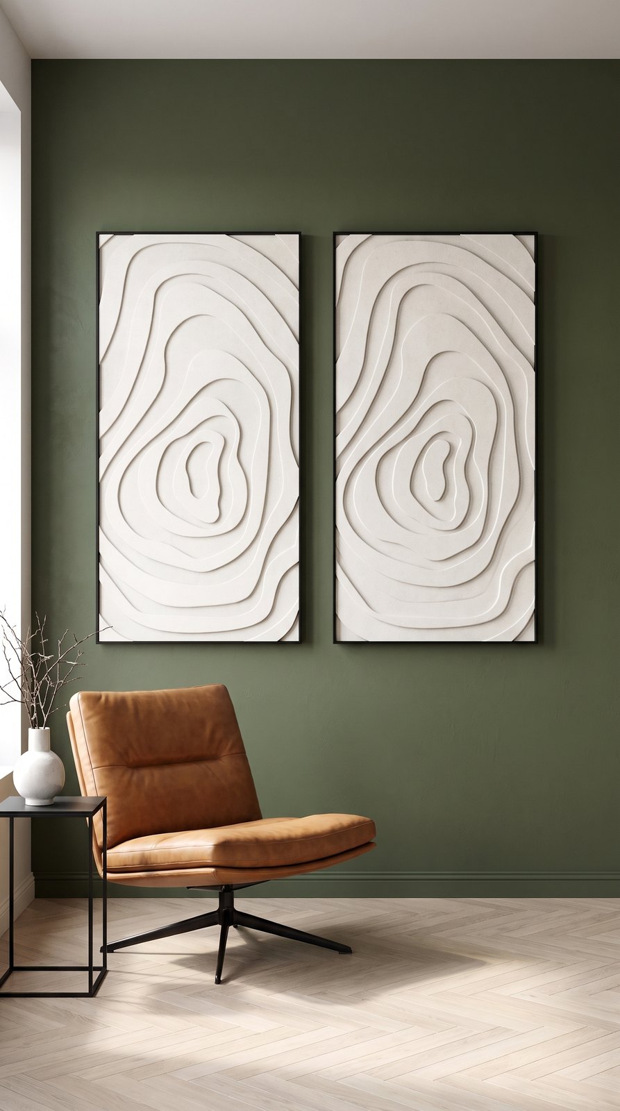 Petterns akoestisch kunstwerk | Eye in de kleur gebroken wit (Twin)