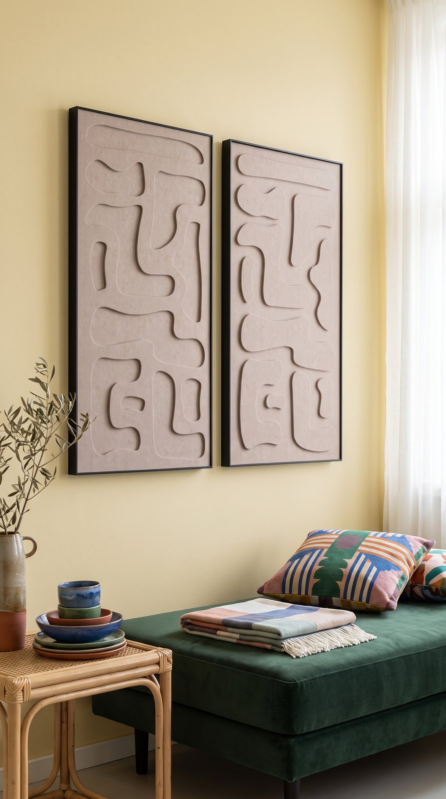 Petterns akoestisch kunstwerk | Hieroglyph in de kleur zand (Twin)