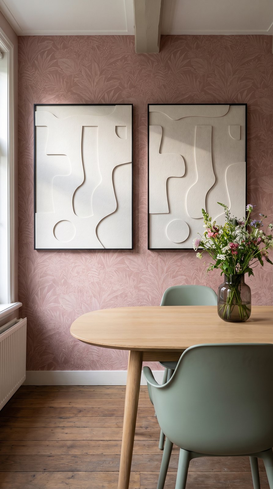 Petterns akoestisch kunstwerk | Liv in de kleur gebroken wit (Twin)
