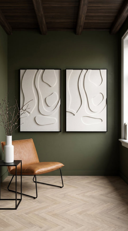Petterns akoestisch kunstwerk | People in de kleur gebroken wit (Twin)