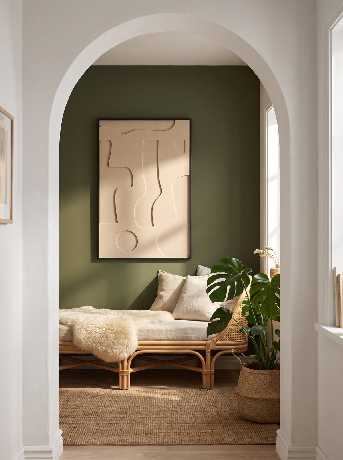 Leeskamer met akoestisch kunstwerk Liv | Akoestisch kunstwerk